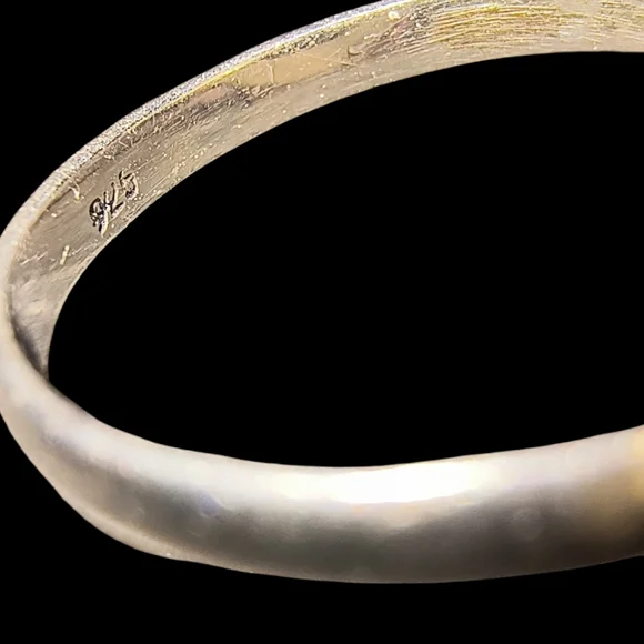 Vintage Handmade Light Blue Faceted Glass Crystal And Sterling Silver Ring - Picture 11 of 12